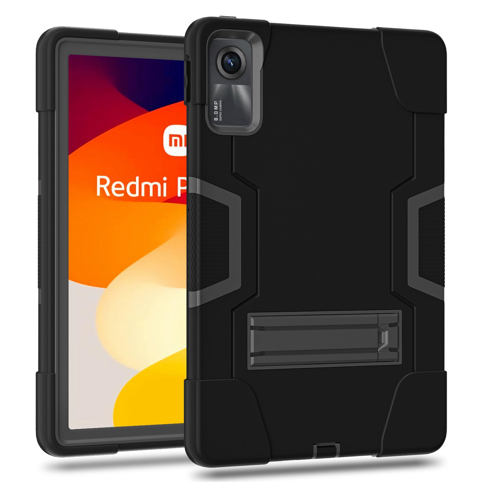 For Xiaomi Redmi Pad SE Case Shockproof Silicone + PC Tablet Cover with Kickstand For Xiaomi Redmi Pad SE Case Shockproof Silicone + PC Tablet Cover with Kickstand